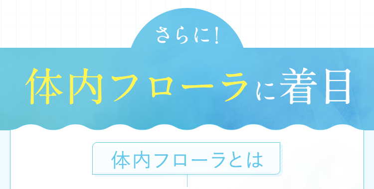 さらに！体内フローラに着目体内フローラとは